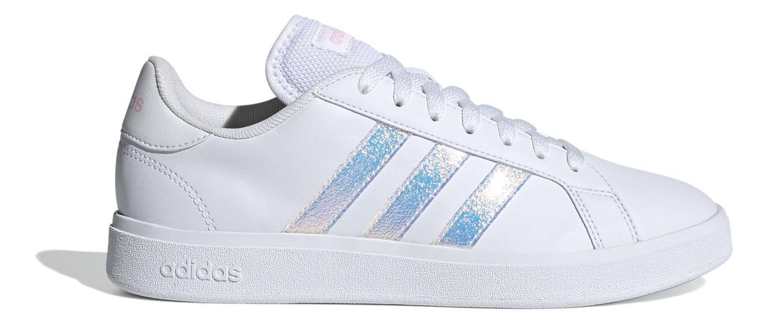 Tenis Blanco Mujer adidas Grand Court Base Brillo Casual Original