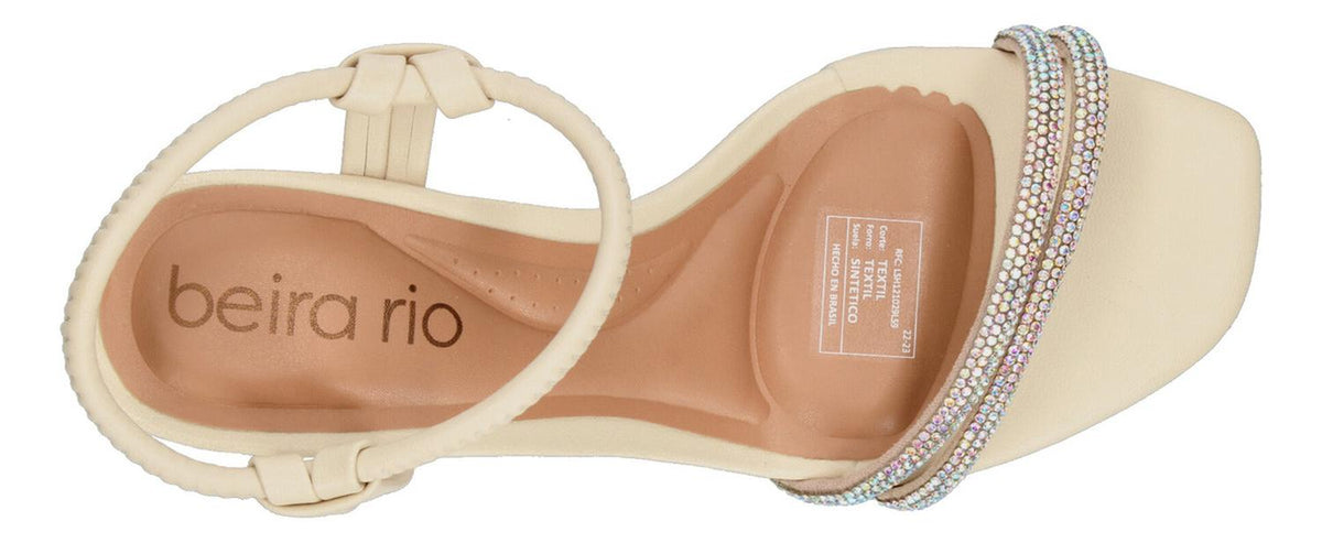 Sandalias De Fiesta Beira Rio Crema Para Mujer [bei81], foto 8 de 10