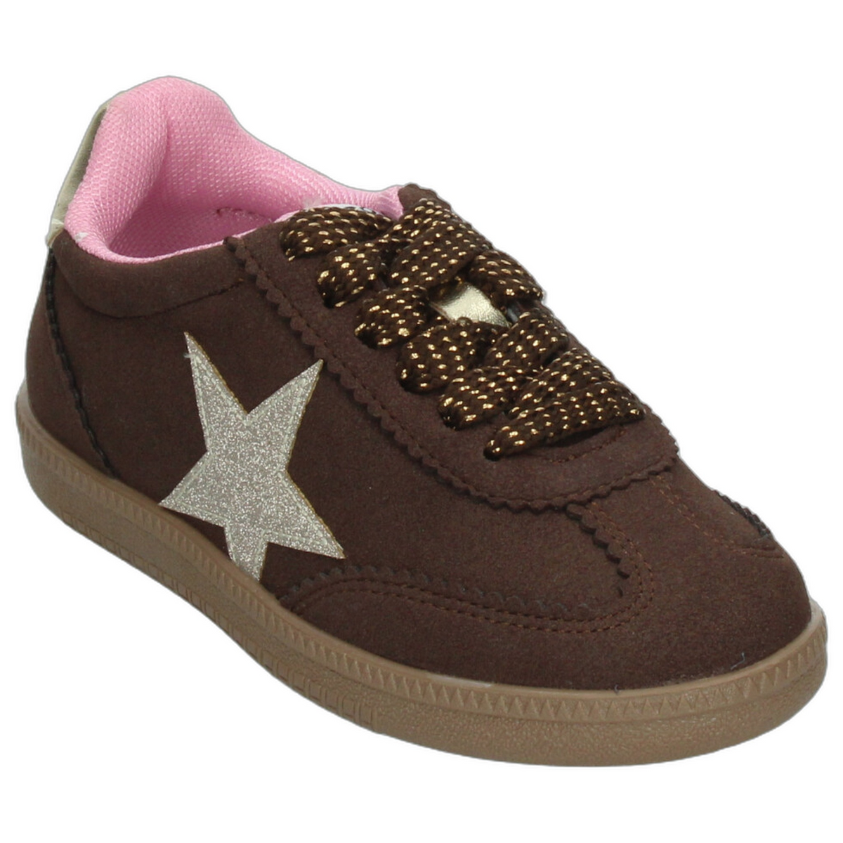 Tenis Vavito Niña Café Casual Cinta Estrella Infantil T18-22, foto 4 de 10