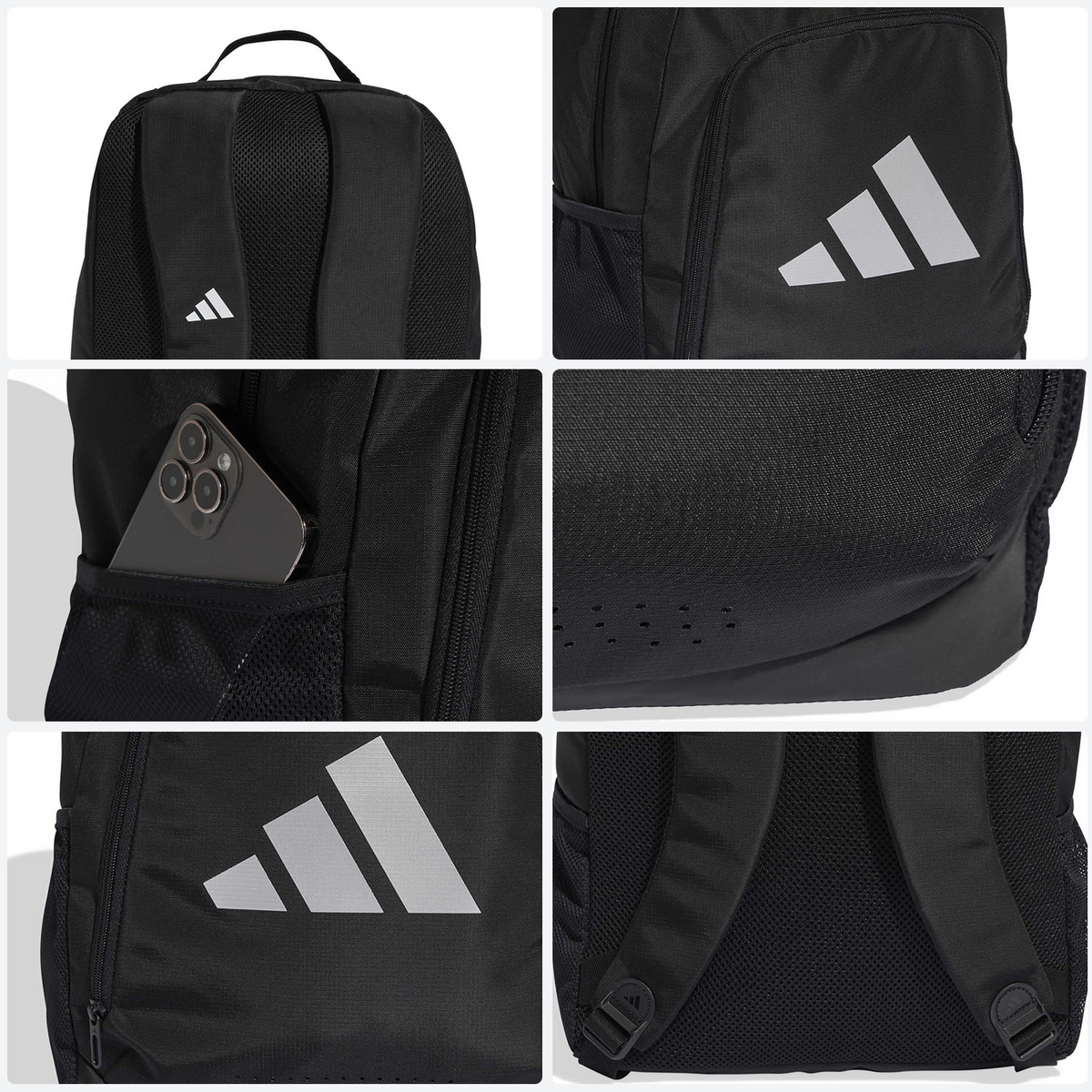 Mochila Adidas Graphic Defender Negro Casual Unisex 23L, foto 6 de 10