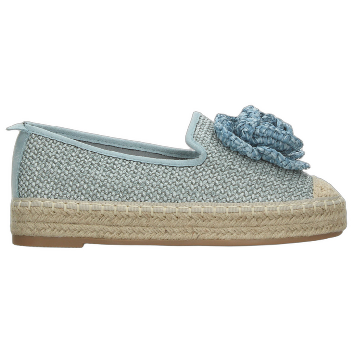 Zapato Dama Berlin Azul Casual Flor Cómodo Mujer