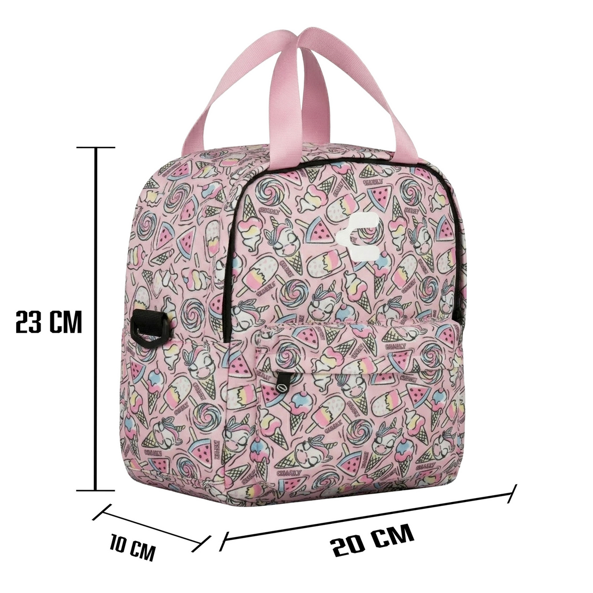 Set de Mochila Charly Unicornio Niña Rosa Escolar Lonchera Infantil, foto 6 de 10