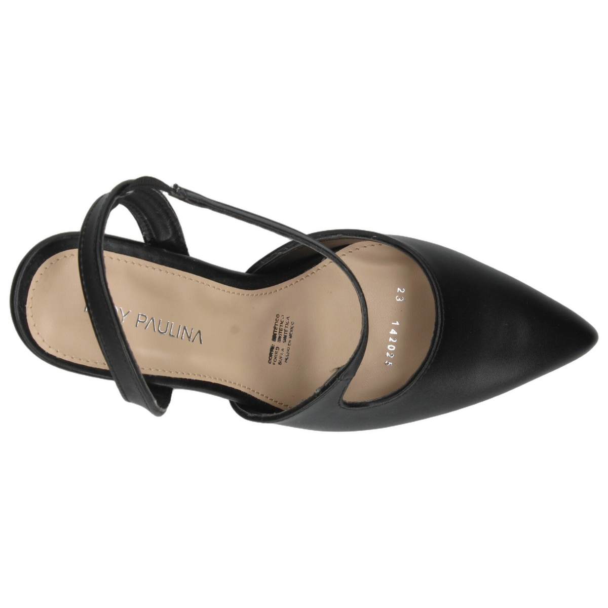 Zapatillas Paulina Dama Negro Formal Tacón Puntiagudo Mujer, foto 8 de 10