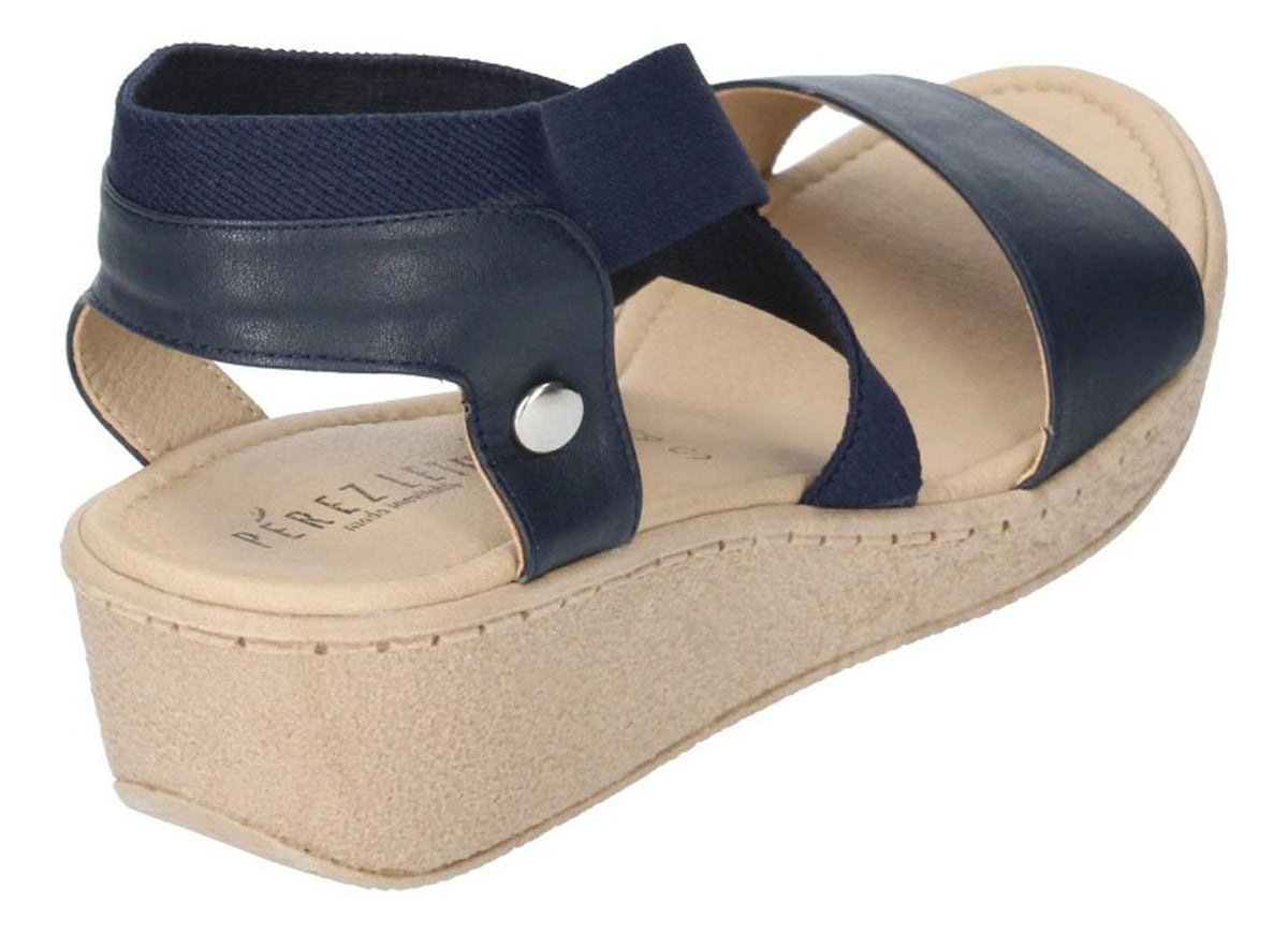 Sandalias Perez Lete Para Mujer 63093 Azul Marino [plt195], foto 4 de 6