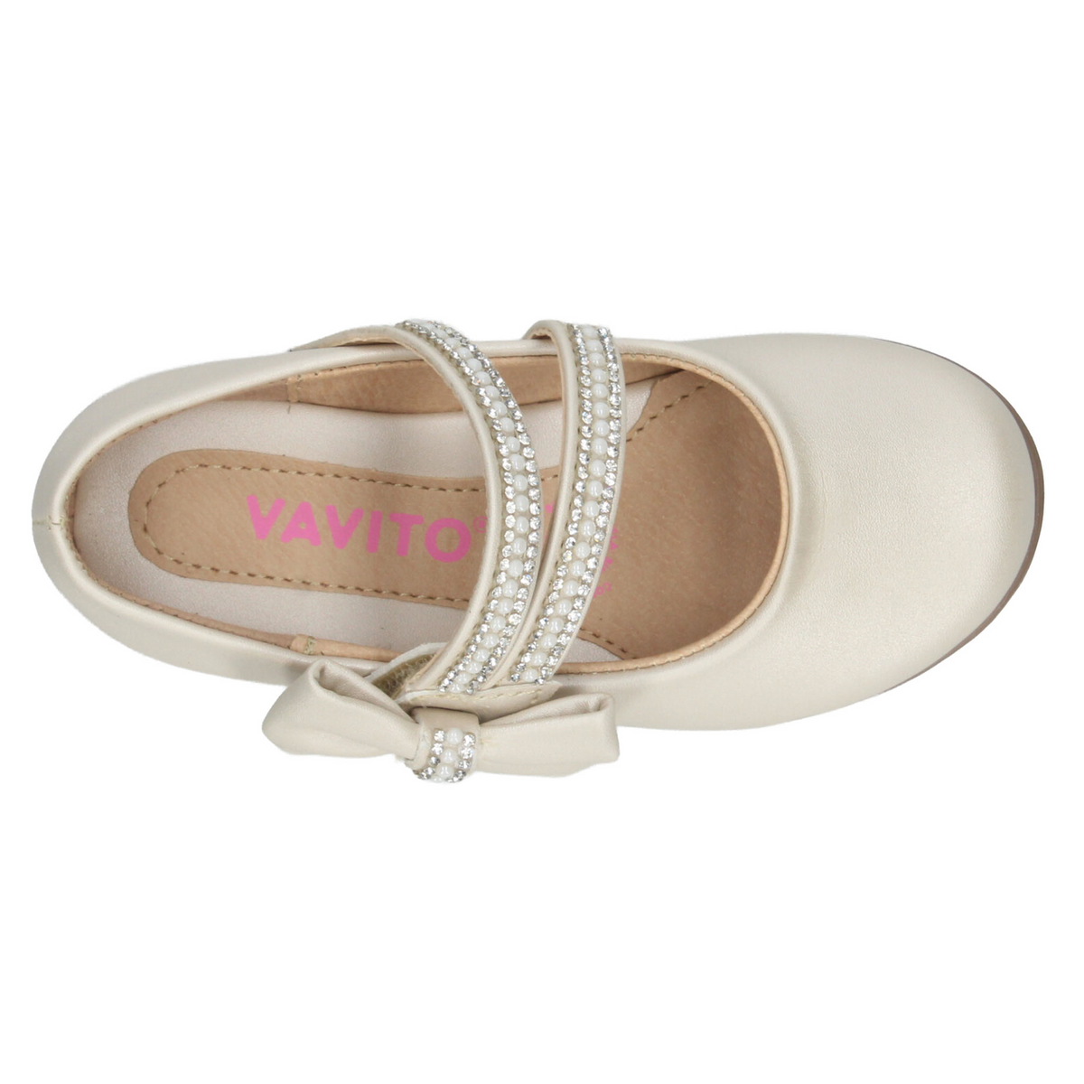 Flat Vavito Niña Beige Ceremonia Formal Infantil T15-18, foto 8 de 10