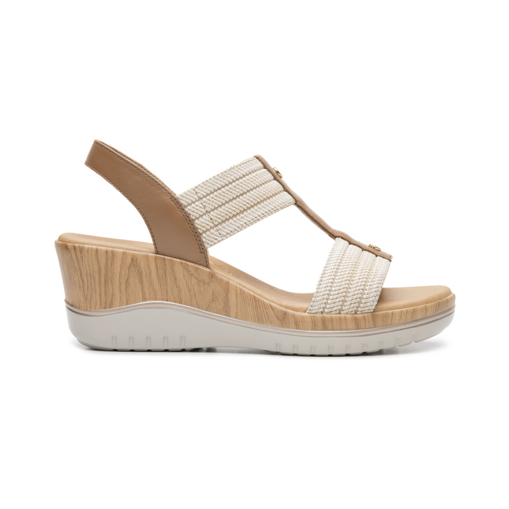 Sandalias Flexi Dama Beige Casual Para Mujer