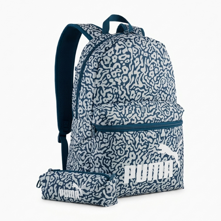 Mochila con lapicera Puma Phase Azul Escolar Unisex 20L