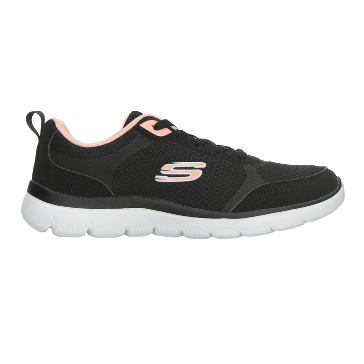 Tenis Skechers Summits Dama Negro Deportivo Cintas Mujer