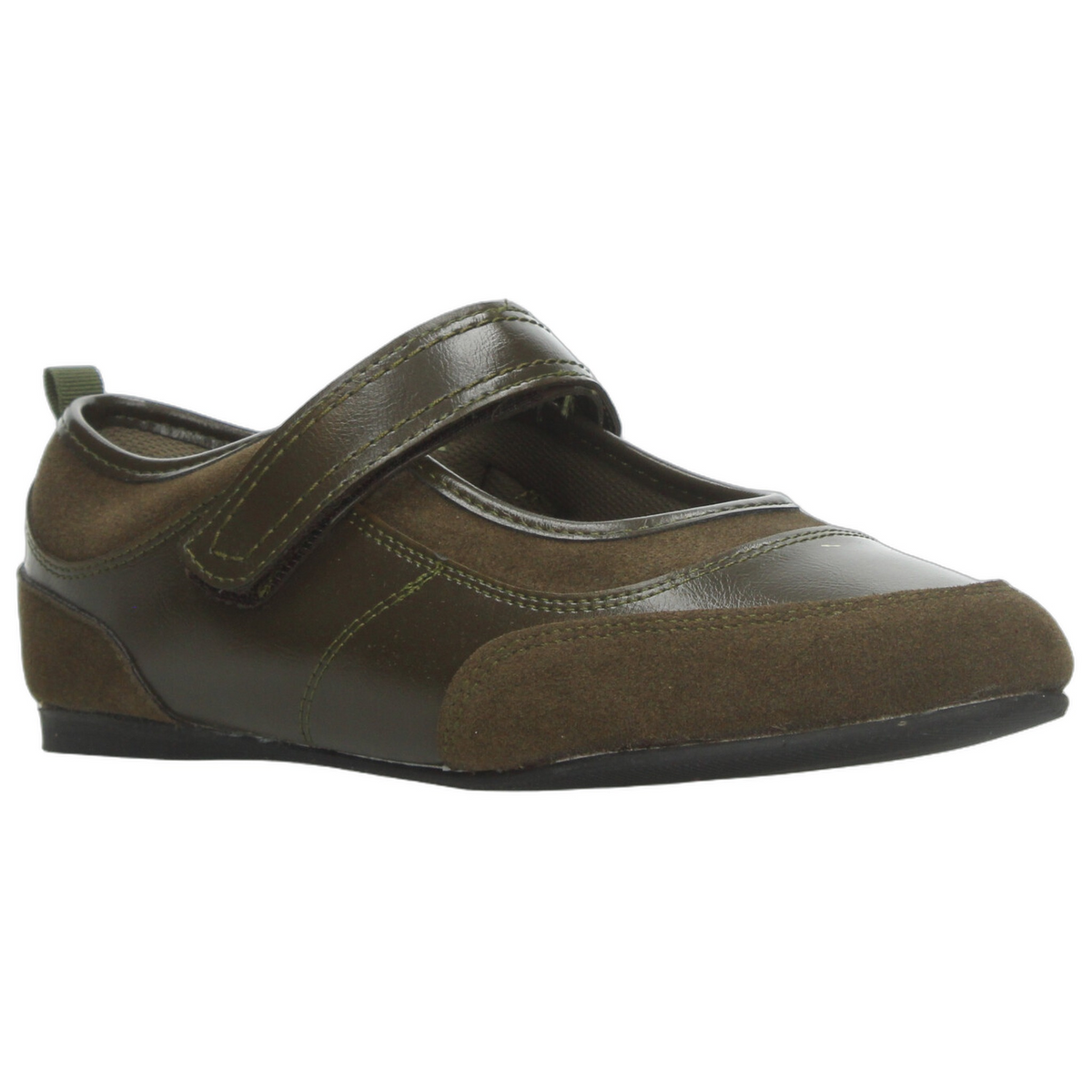 Flats Paulina Dama Verde Oliva Casual Mary Jane Mujer, foto 2 de 10