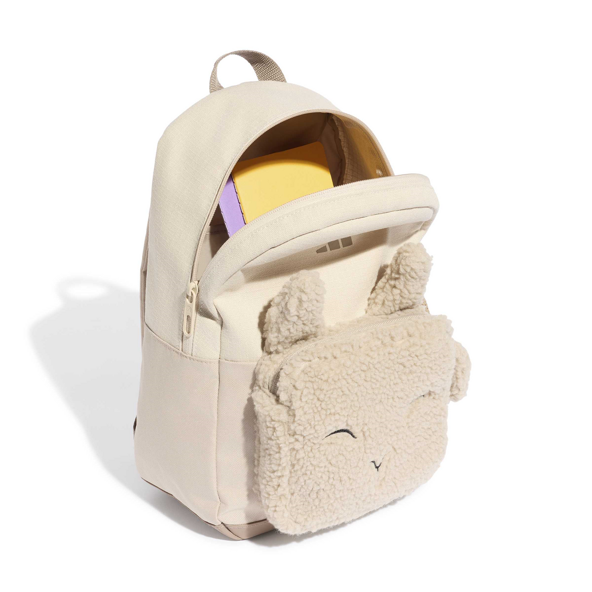 Mochila Adidas Fleece Niña Beige Escolar Acolchada Infantil 12L, foto 4 de 10