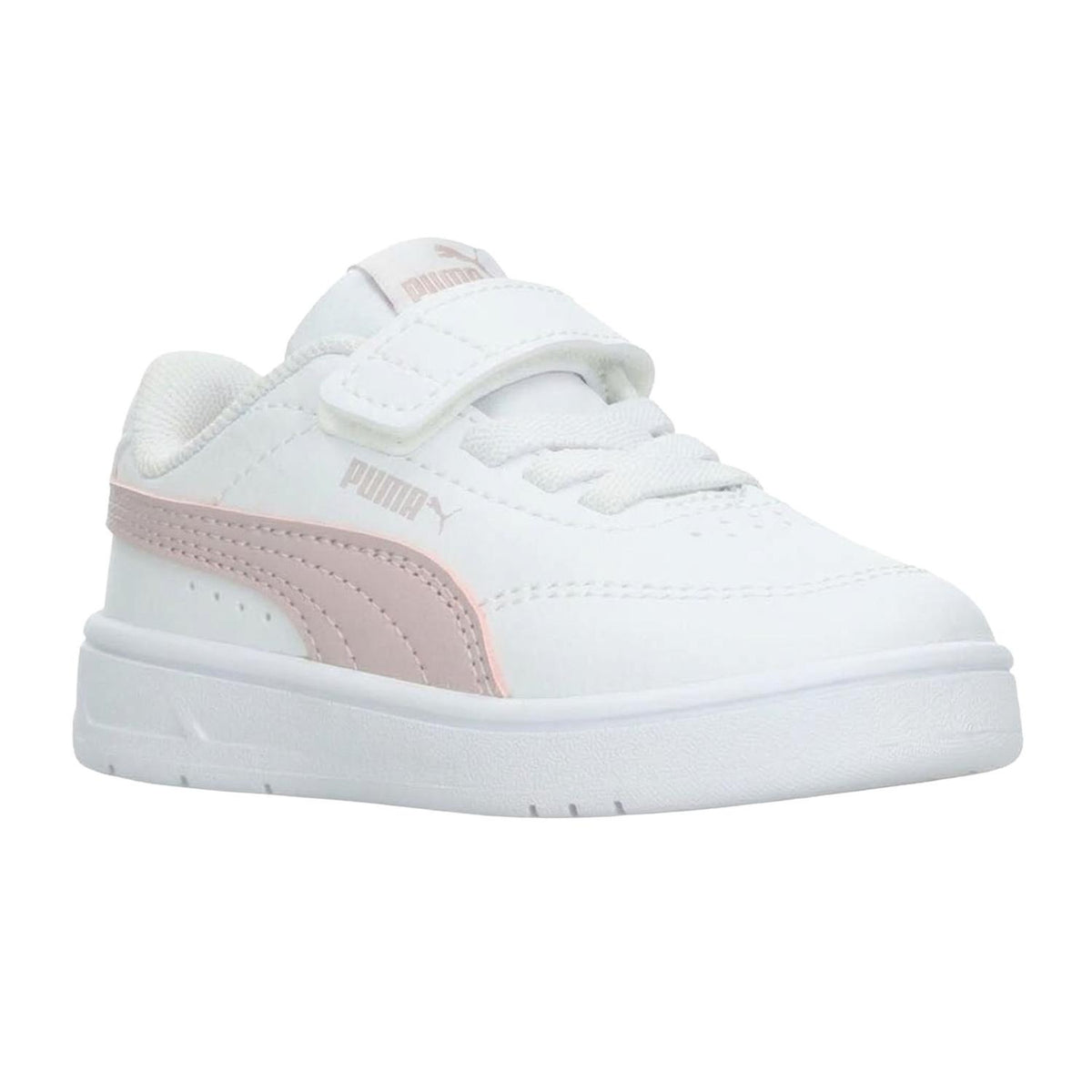 Tenis Puma Court Classic Niña Blanco Casual Infantil T10-17, foto 2 de 10