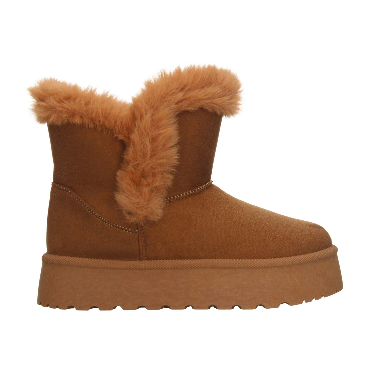 Botín Perugia Dama Camel Café Casual Invierno Peluche Mujer, foto 10 de 10