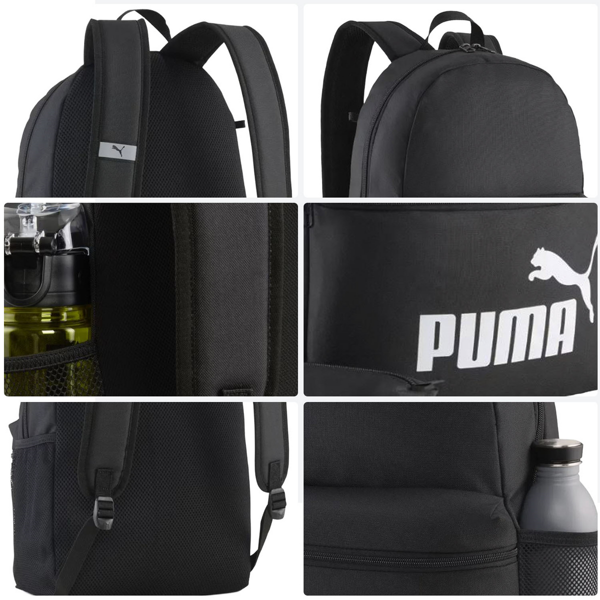 Mochila Puma Phase Negro Escolar Unisex 18L, foto 6 de 10