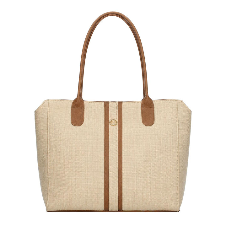 Bolsa Ferretina Dama Beige Casual Para Mujer