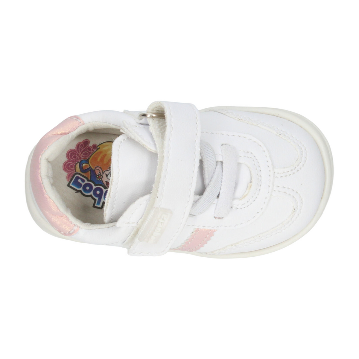 Tenis Coqueta Niña Blanco Casual Cinta Adhesiva Infantil T11-14, foto 8 de 10