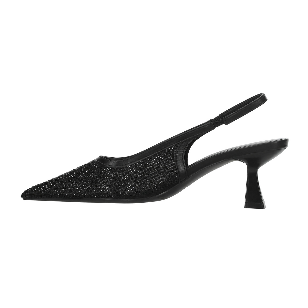 Zapatilla Perugia Dama Negro Fiesta Slingback Tacón Mujer, foto 5 de 10