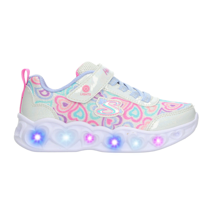 Tenis Skechers Heart Lights Niña Blanco Casual Led Infantil T17-22