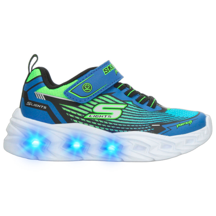 Tenis Skechers S Lights Niño Azul Casual Led Infantil T17-22