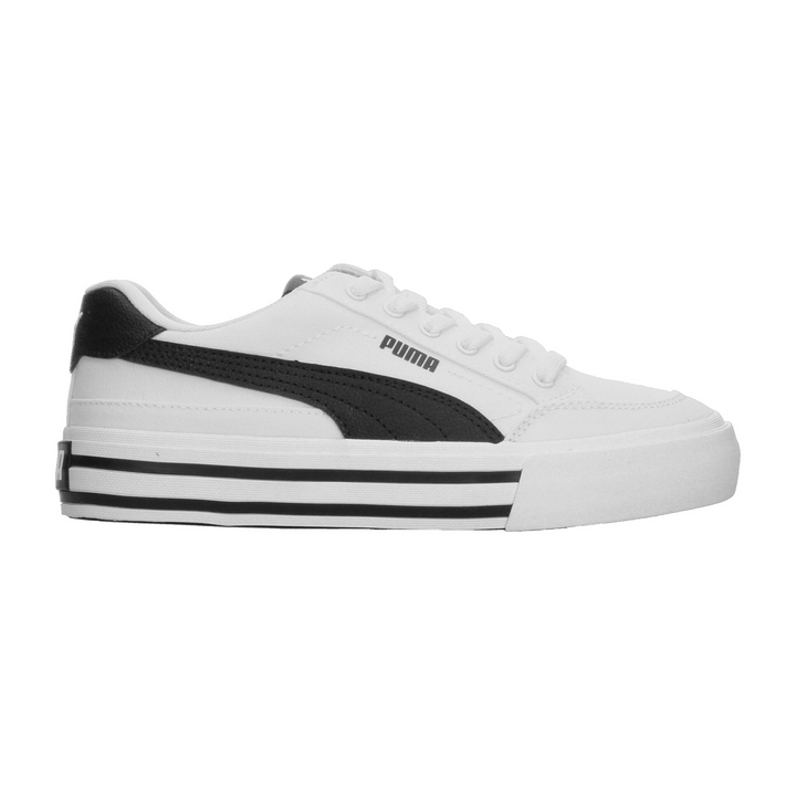 Tenis Puma Court Classic Vulc Niño Blanco Casual Hombre Jr T22-25