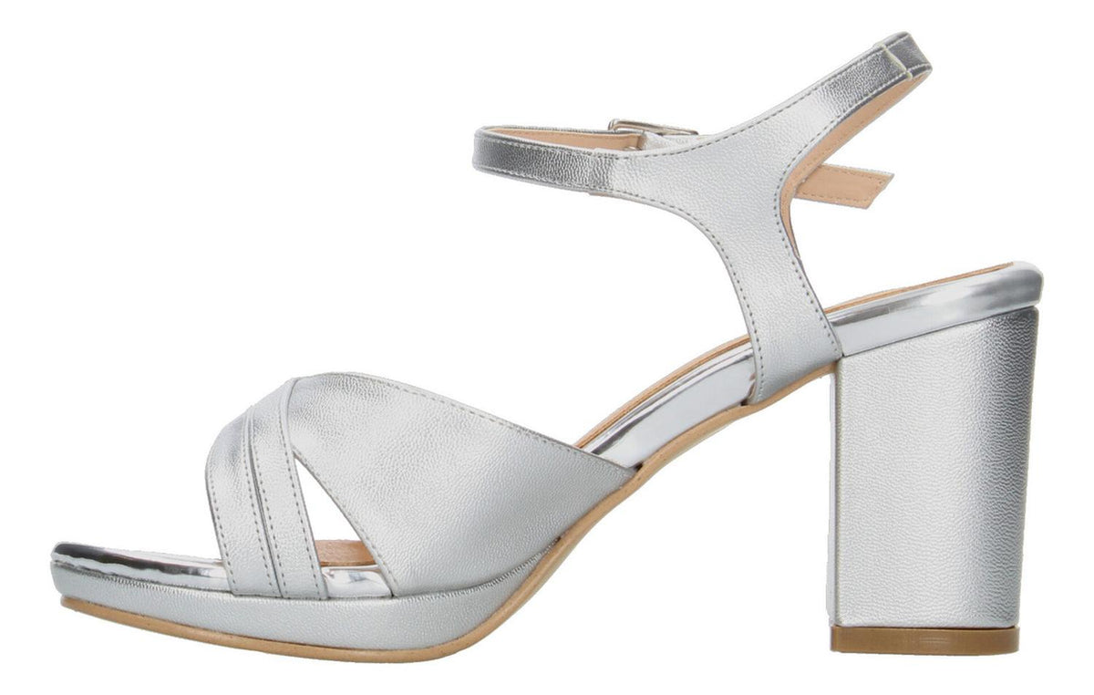 Sandalias De Fiesta Perez Lete Plateado Para Mujer [plt347], foto 5 de 10