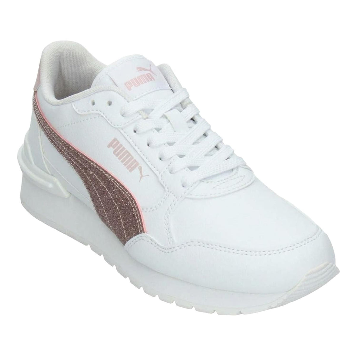 Tenis Puma Runner V4 Niña Blanco Casual Juvenil T22-27, foto 4 de 10