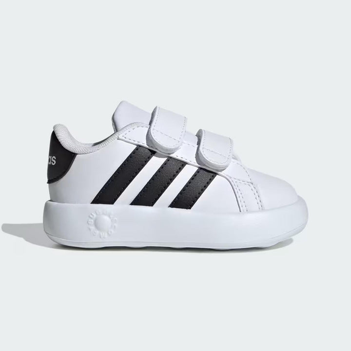 Tenis Blanco adidas Niño Toddler Grand Court 2.0 Sneakers Ligero Original Doble Velcro Ajustable