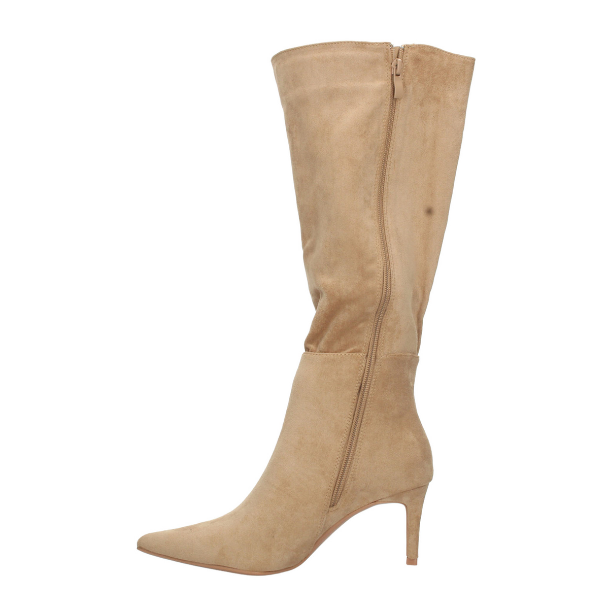 Bota Perugia Dama Beige Casual Larga Slouchy Tacón Mujer, foto 5 de 10