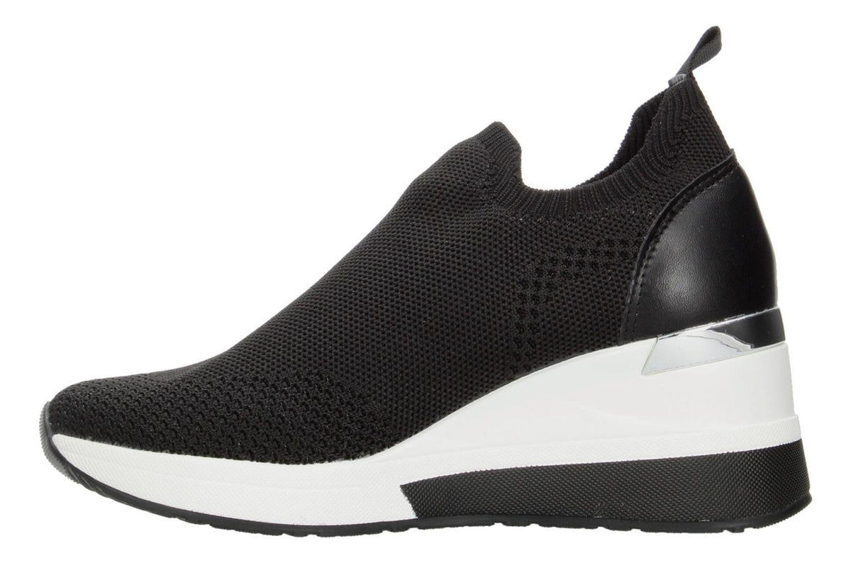 Tenis Mujer Berlin Con Plataforma Platform Color Negro Con Blanco Cómodo Casual, foto 5 de 10