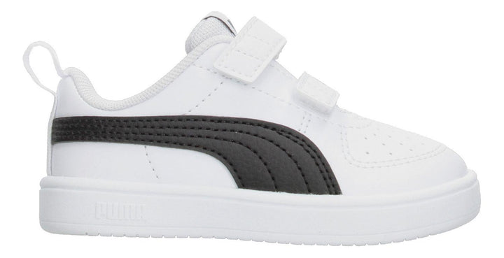 Tenis Para Niño Junior Puma Rickie V Originales Infantil Cómodo Casual Color Blanco Y Negro Deportiv