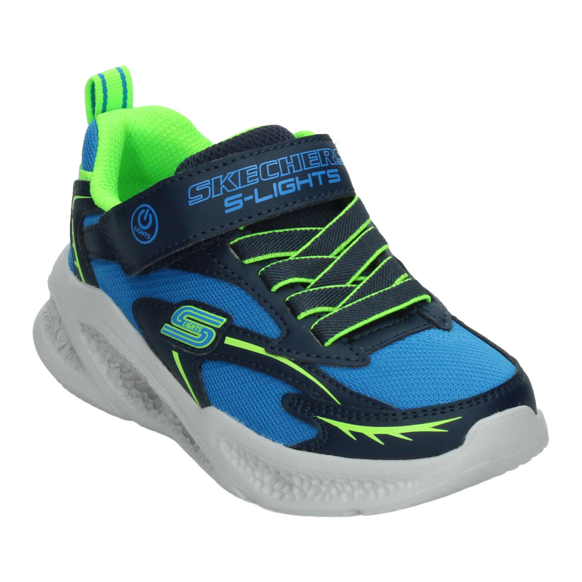 Tenis Skechers S-Lights Niño Azul Deportivo Luz Led Infantil T17-22, foto 4 de 10