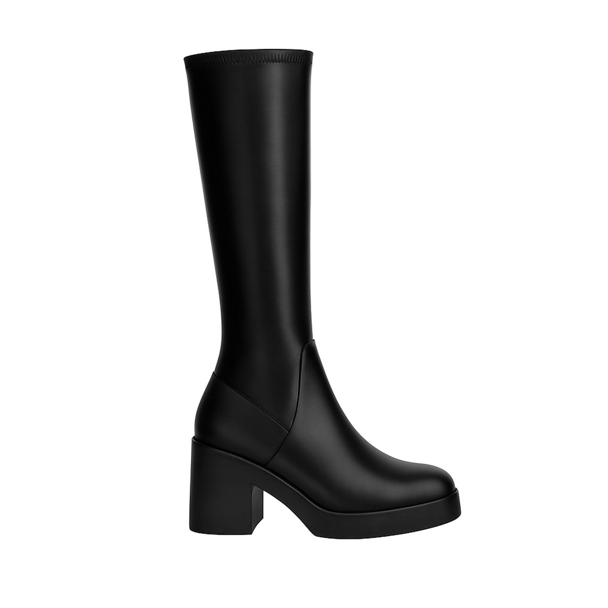 Bota Efe Dama Negro Larga Tacón Para Mujer, foto 10 de 10