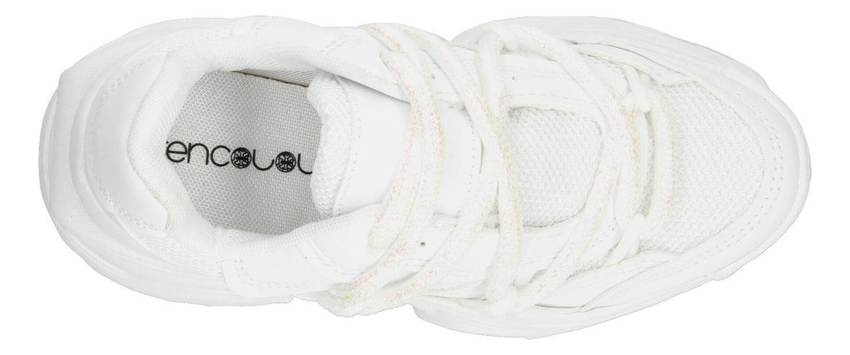 Tenis Mujer Ten Colours Blanco Original Sneakers Streetwear Casual Plataforma Platform 6.5 Cm, foto 8 de 10