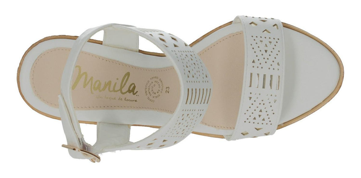 Sandalias Manila Para Mujer B1012 Blanco [mla293], foto 5 de 6