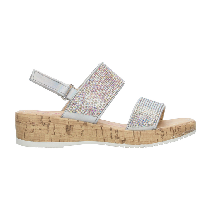 Sandalias Tropicana Niña Plateado Casual Dama Jr. T22-25