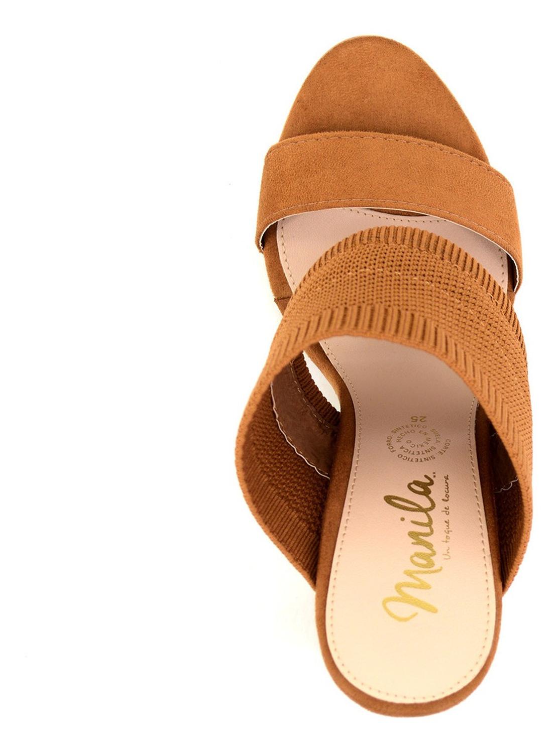 Sandalias Manila Para Mujer B-914 Cafe [mla261], foto 5 de 6