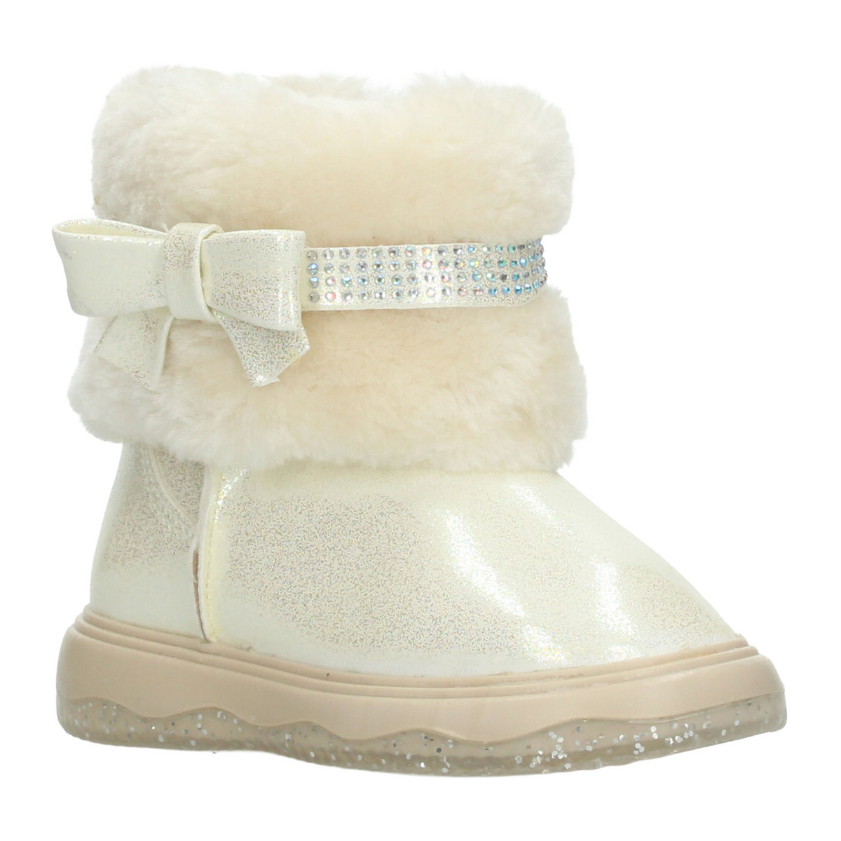 Bota Paressi Niña Crema Casual Peluche Infantil T18-22, foto 2 de 10