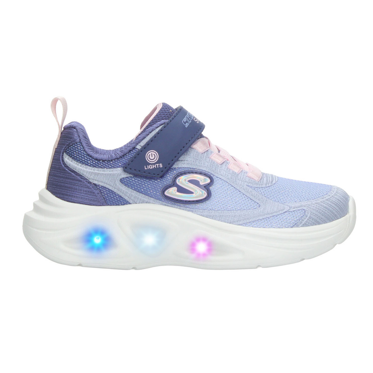 Tenis Skechers Sola Glow 2.0 Niña Lavanda Casual Led Infantil T17-22, foto 1 de 10