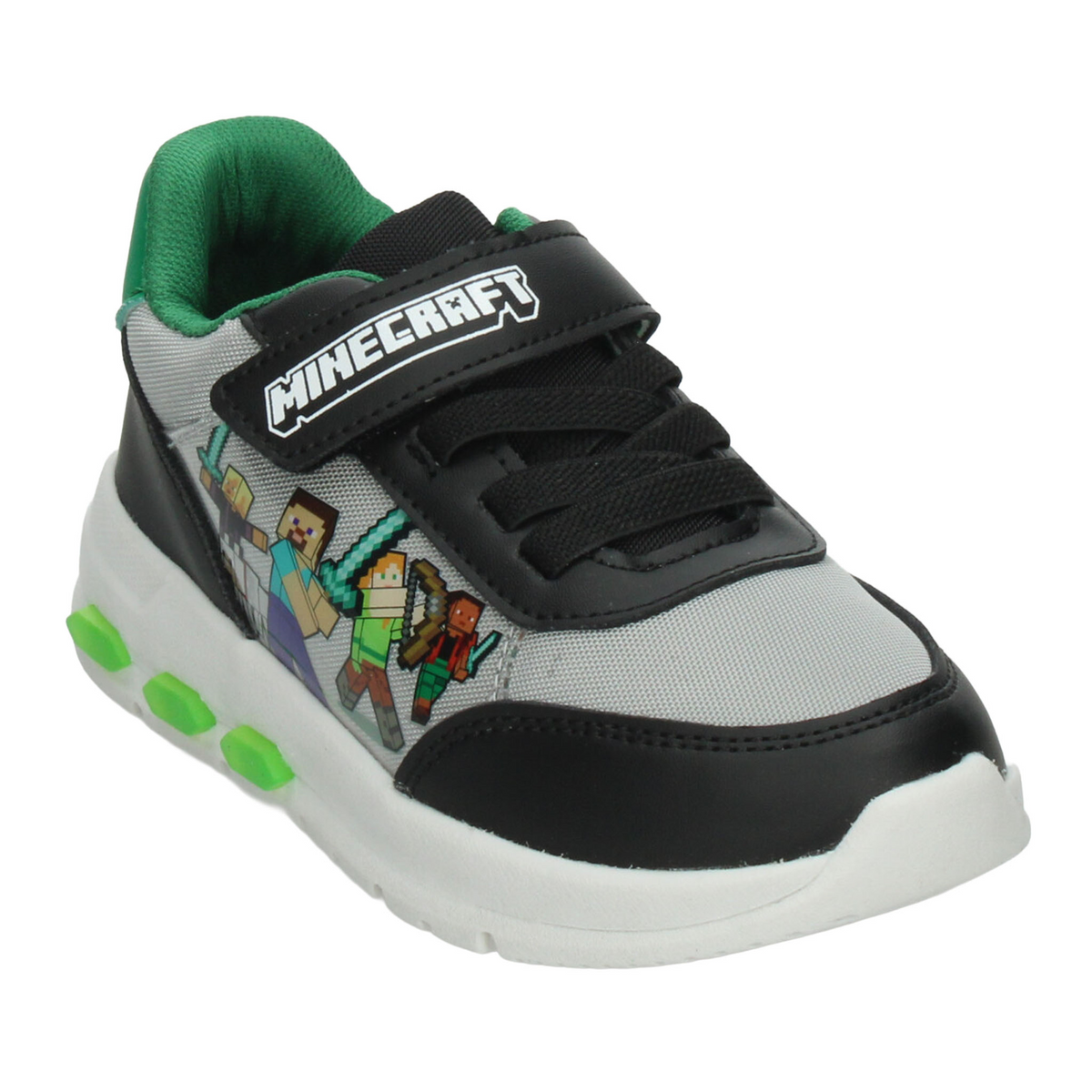Tenis Minecraft Niño Negro Casual Cintas Adhesivas Infantil T18-22, foto 4 de 10