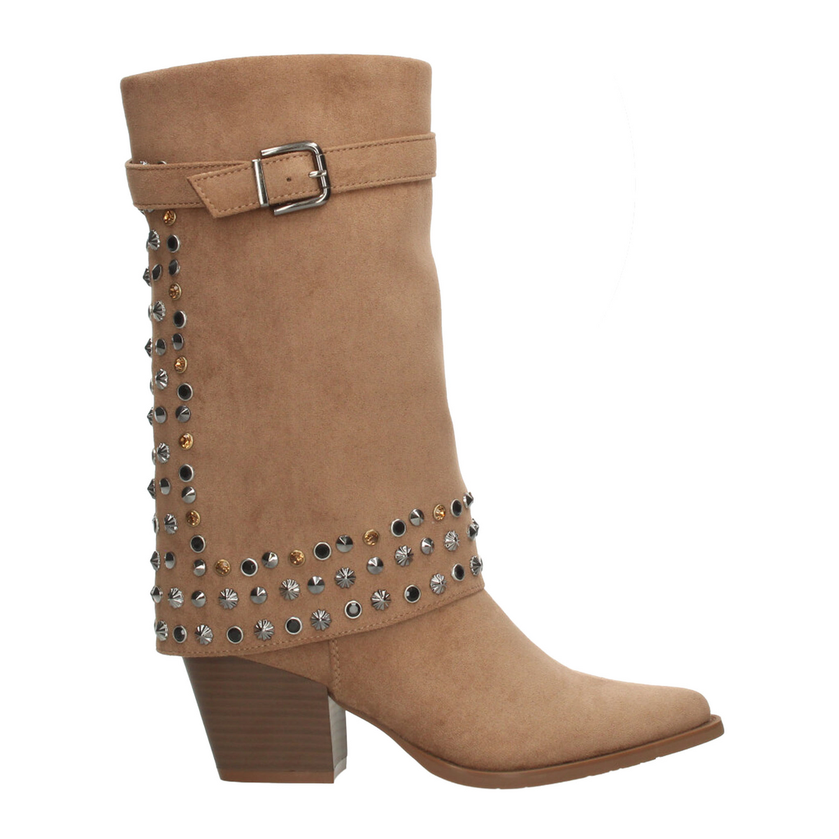 Bota Perugia Dama Beige Casual Pedreria Vaquera Mujer, foto 10 de 10