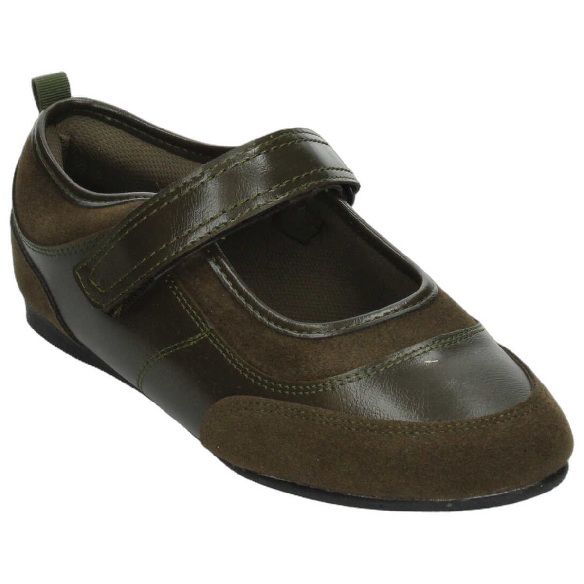 Flats Paulina Dama Verde Oliva Casual Mary Jane Mujer, foto 4 de 10