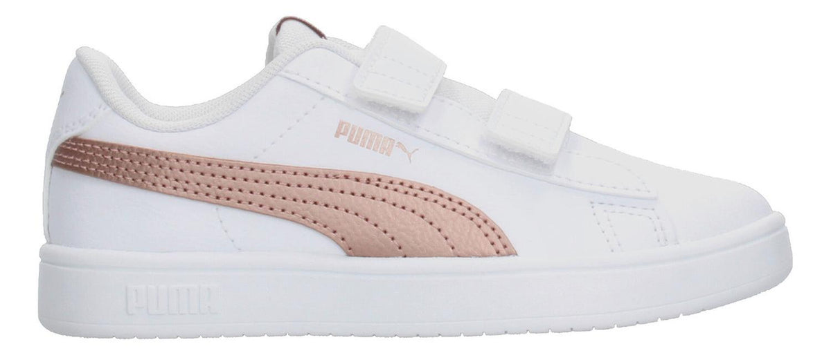 Tenis Niña Puma Rickie Classic V Color Blanco Con Oro Rosado Originales Infantil Deportivos Sports L