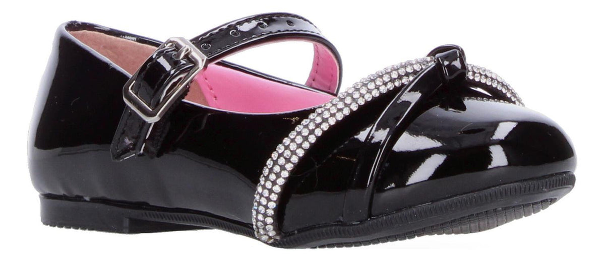 Zapato Tropicana Niña Negro Casual Ajuste Hebilla Infantil T15-22, foto 2 de 8