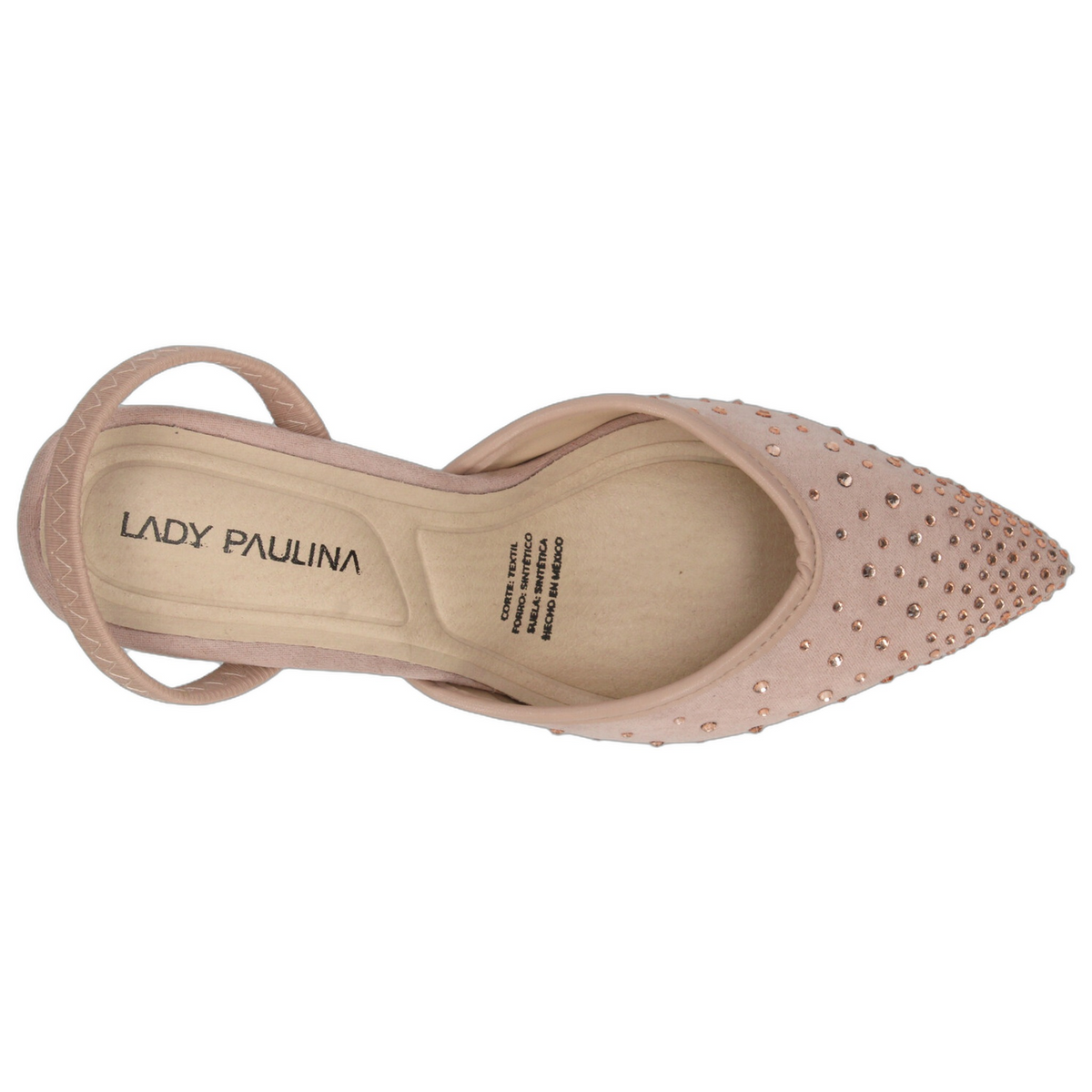Zapatillas Paulina Dama Nude Casual Tacón Slingback Mujer, foto 8 de 10