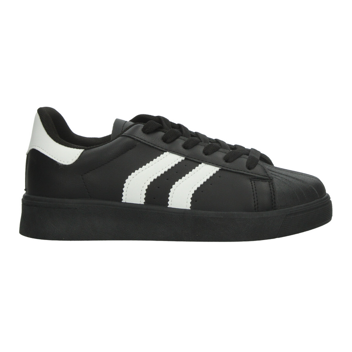 Tenis Berlin Dama Negro Casual Cintas Cómodo Mujer