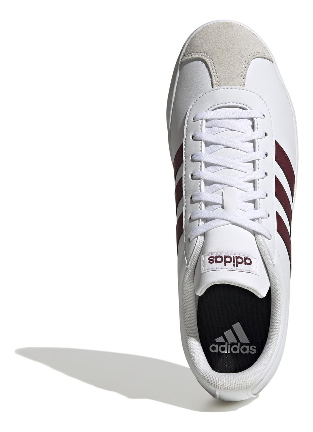 Tenis Hombre adidas Vl Court Base Color Blanco Rojo Gris Cintas Originales Casuales Ajuste Clásico S, foto 7 de 10