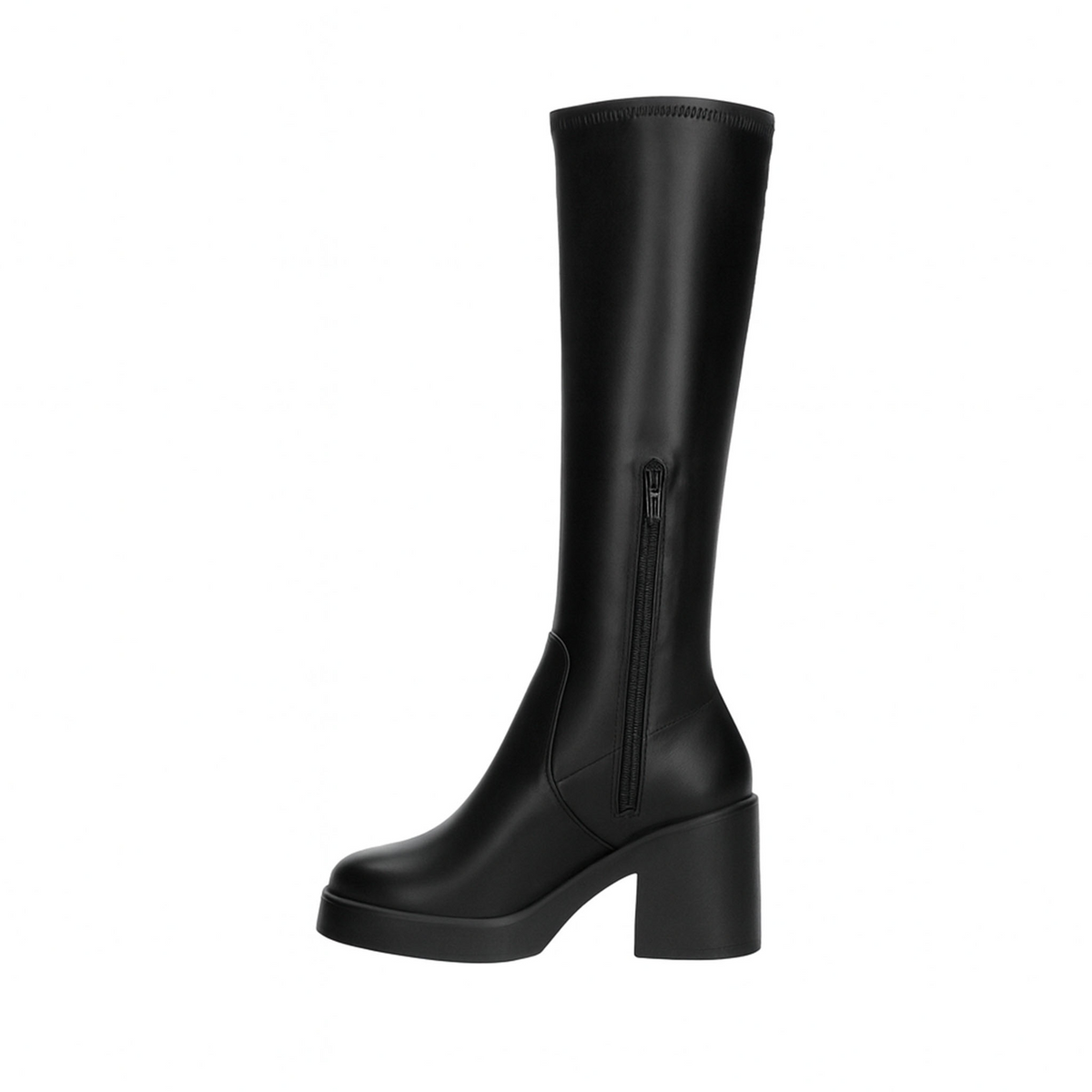 Bota Efe Dama Negro Larga Tacón Para Mujer, foto 5 de 10