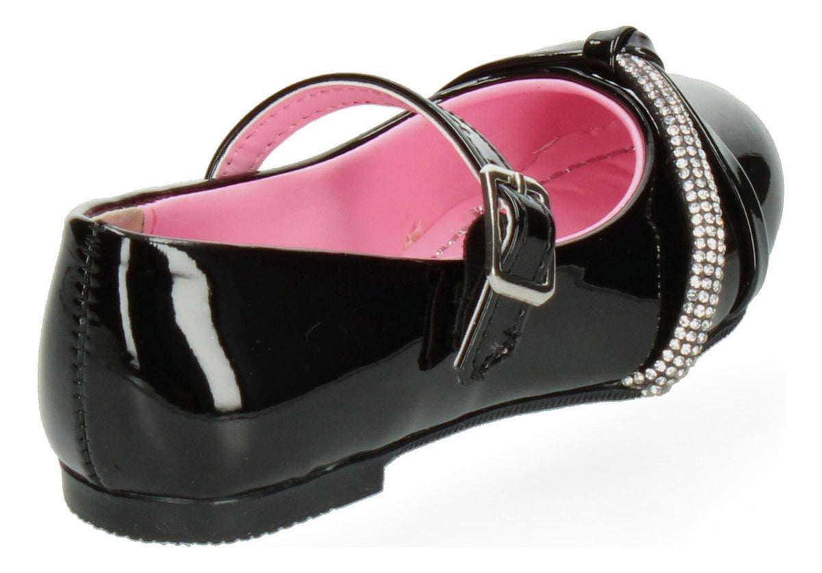 Zapato Tropicana Niña Negro Casual Ajuste Hebilla Infantil T15-22, foto 5 de 8
