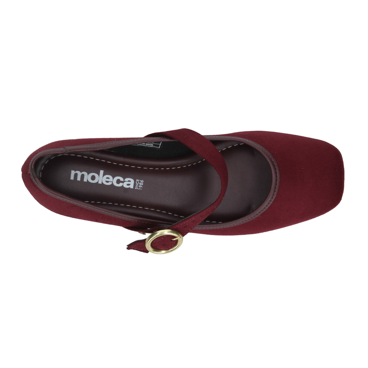 Flats Moleca Dama Rojo Casual Mary Jane Hebilla Mujer, foto 8 de 10