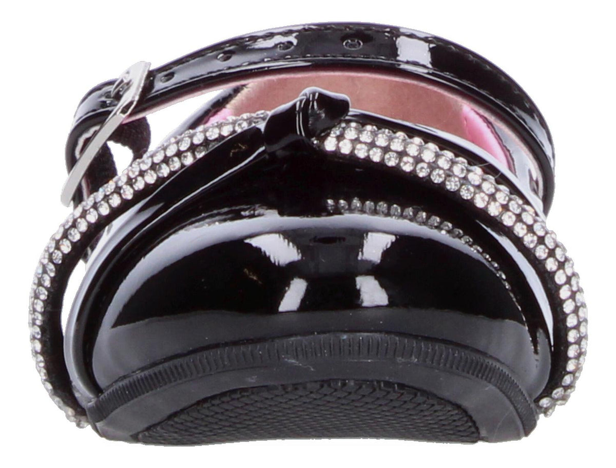 Zapato Tropicana Niña Negro Casual Ajuste Hebilla Infantil T15-22, foto 6 de 8