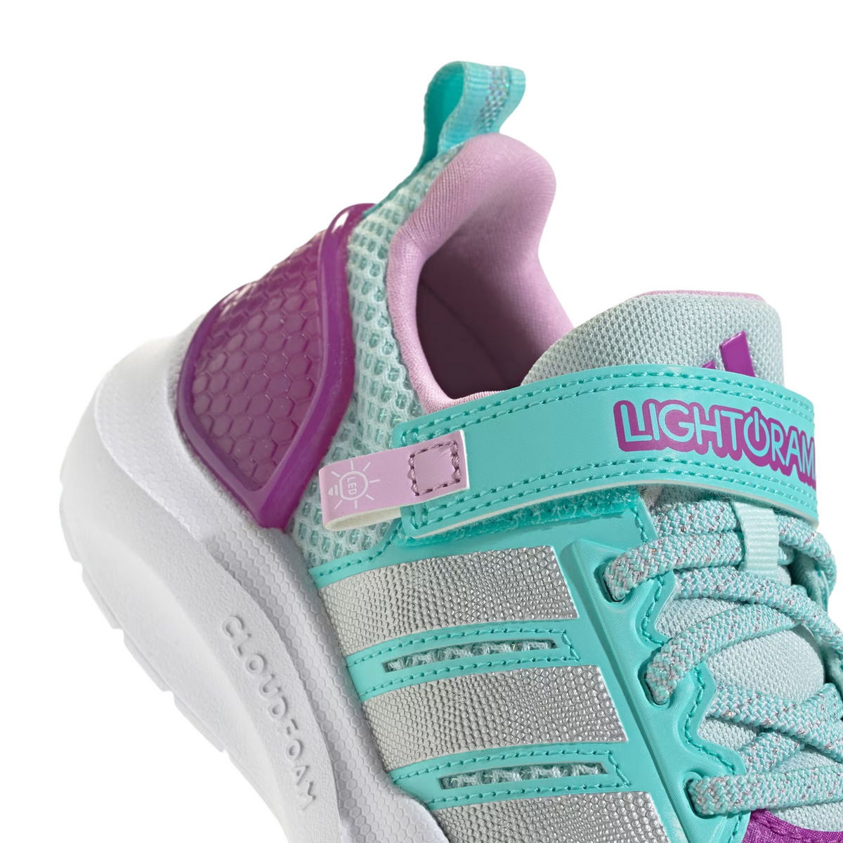 Tenis Adidas Lightorama Niña Azul Deportivo Luz Led Infantil T16-22, foto 5 de 10
